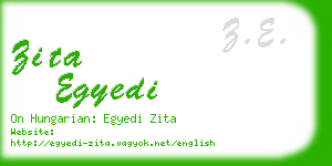 zita egyedi business card